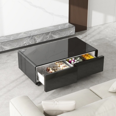 1295*705*460mm Primst Kaffeetafelkühlschrank mit drahtlosem Laden und Kühlschubladen