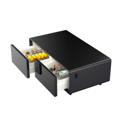 Moderne Kaffeetafel aus gehärtetem Glas mit Kühlschubladen für Wohnzimmer