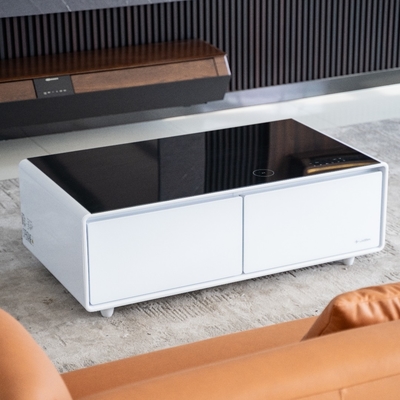 Smart LED Light Coffee Table für Mini-Kühlschrank und Gefrierschrank in Luxusmöbeln