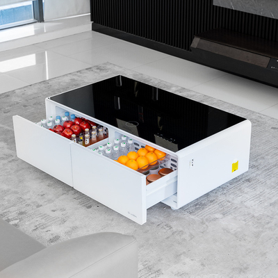 Transformieren Sie Ihr Wohnzimmer mit diesem multifunktionalen Couchtisch und Kühlschubladen