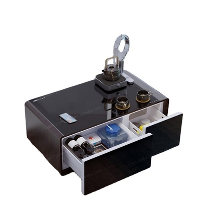 Klappbarer Wohnzimmer-Tisch mit drahtlosem Ladegerät und zwei USB-Ports Kühlschrank