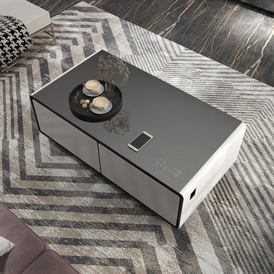Smart Coffee Table 2024 Neueste 135L Kühlschrank mit Musiklautsprechern und automatischem Auftauen