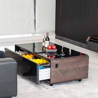 Hotel Multifunktionales drahtloses Laden Dual USB Smart Coffee Table mit Schubladen Tür