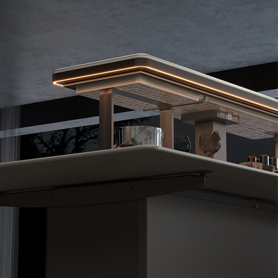 1232*465*791mm Kühlschrank Körpergröße Multifunktionales Marmorbartisch für modernes Esszimmer