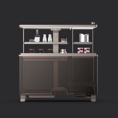 Kompressor eingebettete Lift Up Eis Tisch für Aluminiumlegierung Multifunktionskaffeetafel