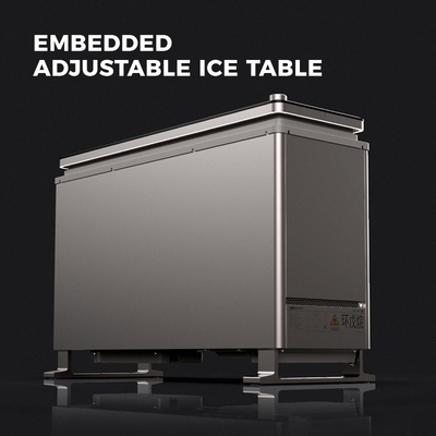 Kompressor eingebettete Lift Up Eis Tisch für Aluminiumlegierung Multifunktionskaffeetafel