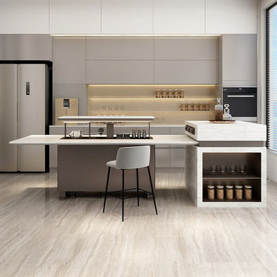 Luxus-Insel Esstisch mit Kühlschrank Gefrierschrank und Weinkühler