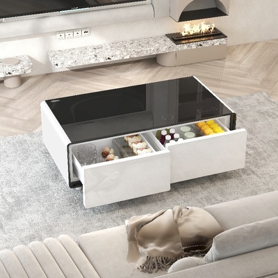 1295*705*460mm Primst Kaffeetafelkühlschrank mit drahtlosem Laden und Kühlschubladen