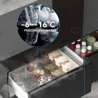 Modernes Wohnmöbeln Kaffeetafel mit 70L Gefrierkapazität und Smart Kühlschrank