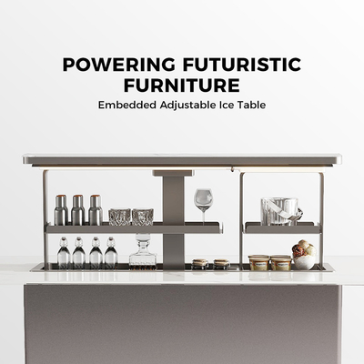 Nordic Multifunktion Lift Up Kaffeetafel mit Kühlschrank Gefrierschrank Esszimmermöbel