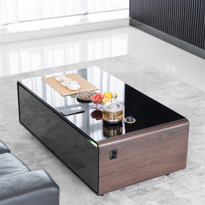 Multifunktionaler Mini-Kühlschrank Kaffeetafel mit drahtlosem Ladegerät und Musik-Player
