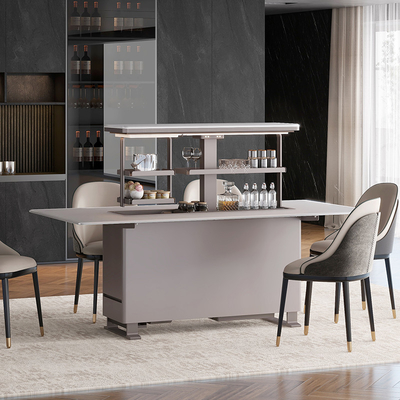 Moderne Luxus-Haus Wohnzimmer Möbel Metall Esstisch mit Kühlschrank Heben