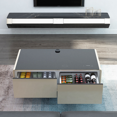 Multifunktionaler Haushaltskaffeetisch mit eingebauter Kühlschrank und Musical Player