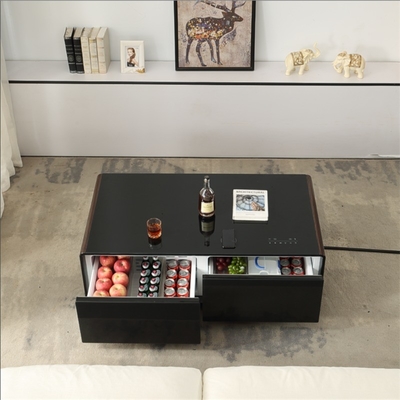1295*705*460MM Smart Coffee Table mit Doppelschubladenkühlschrank und drahtlosem Ladegerät
