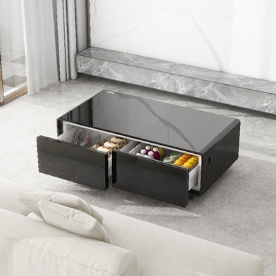 Smart LED Light Coffee Table für Mini-Kühlschrank und Gefrierschrank in Luxusmöbeln