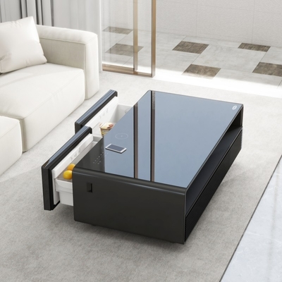 Smart LED Light Coffee Table für Mini-Kühlschrank und Gefrierschrank in Luxusmöbeln