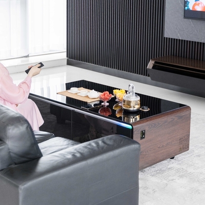 Modernes Design Multifunktionales Kabelloses Laden Kaffeetisch mit RGB-Licht und Musik-Player