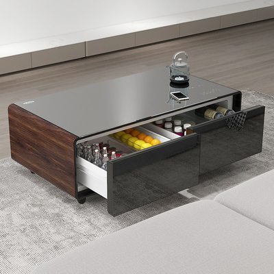 End Klappbarer Kaffeetafel mit Touchscreen und Kühlschrank Hauptmaterial Eisenglas