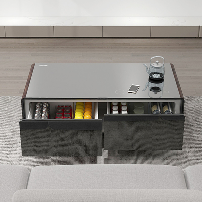 End Klappbarer Kaffeetafel mit Touchscreen und Kühlschrank Hauptmaterial Eisenglas