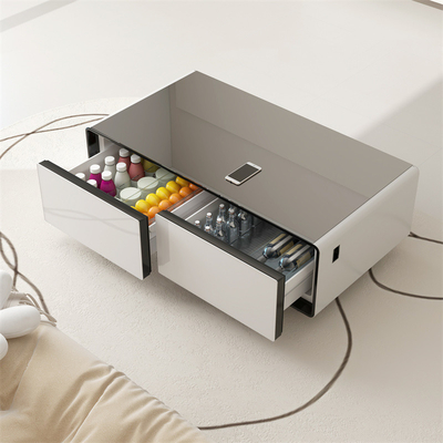 USB-Installation Anpassung Metall-Wireless-Ladegerät Kaffeetisch mit Speicherfunktion