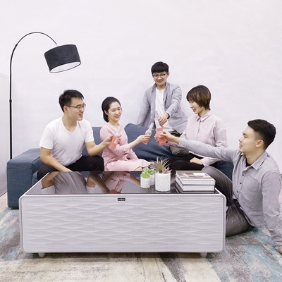 Zuhause Möbel Smart Kaffeerefrigo Tisch mit gehärtetem Glas und Bier Getränke Kühler