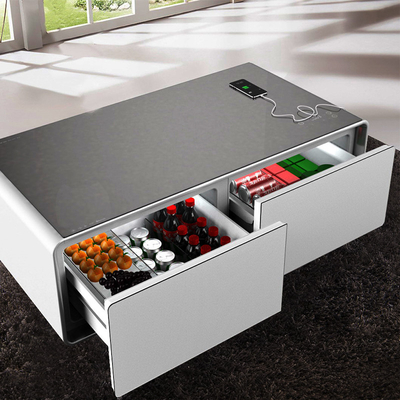 Moderne Wohnmöbel Spannung 110-240V Kaffeetisch mit Kühlschubladen und LED-Licht