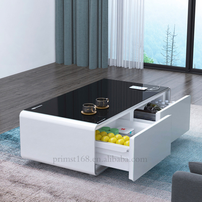 Interaktive Touch Smart Coffee Table Moderne Wohnzimmermöbel mit Kühlschrankschublade