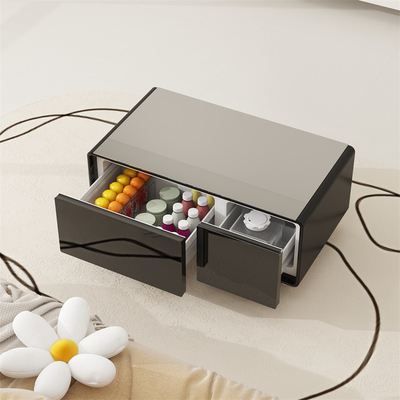 Smart Coffee Table Kühlschrank mit drahtloser Ladeglasschublade und Minibar