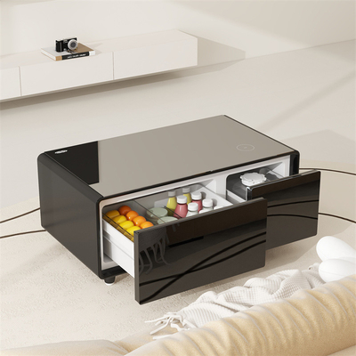 Smart Furniture Design Multifunktionskühlschrank und Couchtisch mit 2 Schubladen