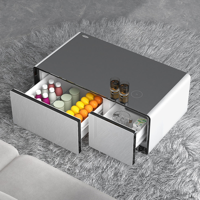 Musiktisch Wireless Charging Mini-Kühlschrank mit Kühlschubladen und 60L Kapazität