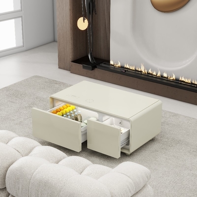 Wohnmöbel Moderner Couchtisch mit Kühlschub und 27L Gefrierfach