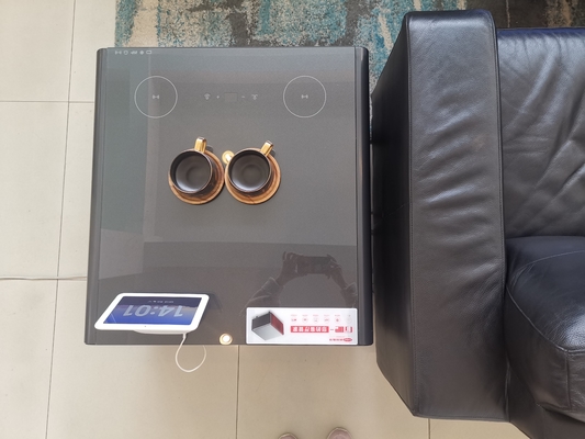 Moderner Smart Coffee Table mit gehärtetem Glas und Weinkühler Bruttogewicht 33,5 kg