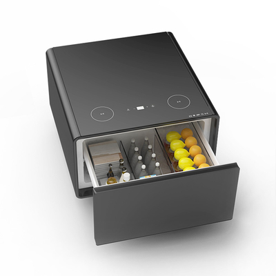 Moderner Smart Coffee Table mit gehärtetem Glas und Weinkühler Bruttogewicht 33,5 kg