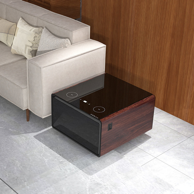 Moderner Smart Coffee Table mit gehärtetem Glas und Weinkühler Bruttogewicht 33,5 kg