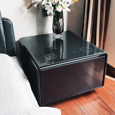 Smart Wohnzimmer Möbel Mini-Seitentisch mit Lautsprecher Wireless-Ladegerät Kühlschrank