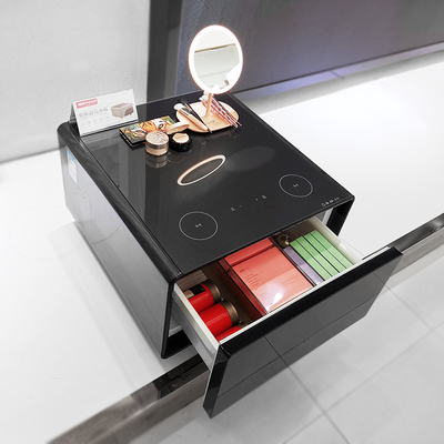 Smart Wohnzimmer Möbel Mini-Seitentisch mit Lautsprecher Wireless-Ladegerät Kühlschrank