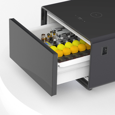 Wireless Charging Tischkühlschrank für Make-up und Schönheitsartikel in Schwarz