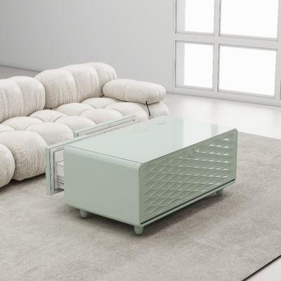 Moderne Smart Coffee Table mit Kühlschubladen und drahtlosem Laden