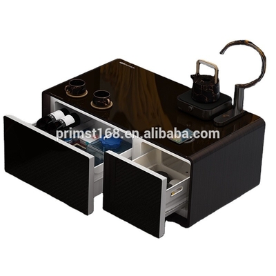 Klappbarer Wohnzimmer-Tisch mit drahtlosem Ladegerät und zwei USB-Ports Kühlschrank