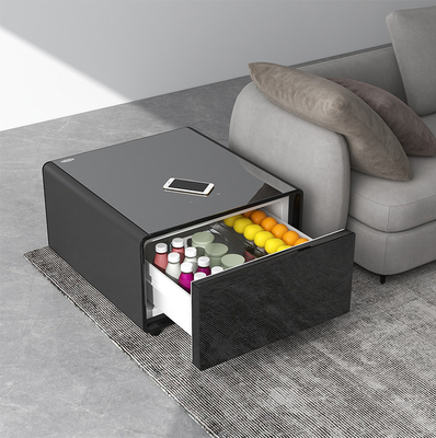 Smart Coffee Table Rotwein Kühlschrank mit 3D-Druck Glas Türmöbel