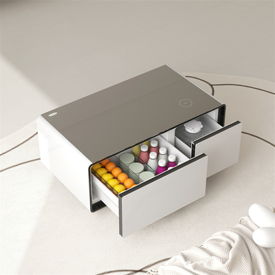 Smart Kühlschrank Teetisch Multifunktionell mit drahtlosem Laden und Musik-Player