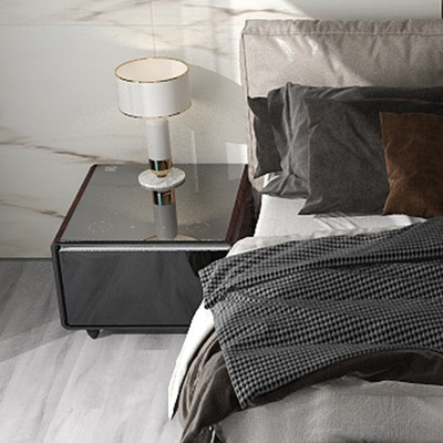 Smart Coffee Table Rotwein Kühlschrank mit 3D-Druck Glas Türmöbel