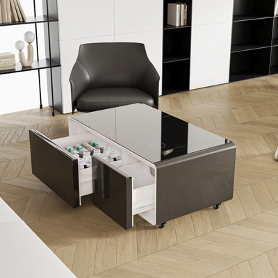 2024 Moderne Smart Coffee Table mit drahtlosem Laden und direktem Kühlsystem