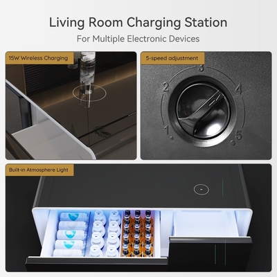 Elektrische multifunktionale Luxus Wohnmöbel mit drahtlosem Laden und LED-Licht