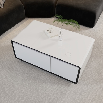 Smart Furniture Kaffeetafel mit Seidenschirm-Druck-Logo und 2 Kühlschubladen