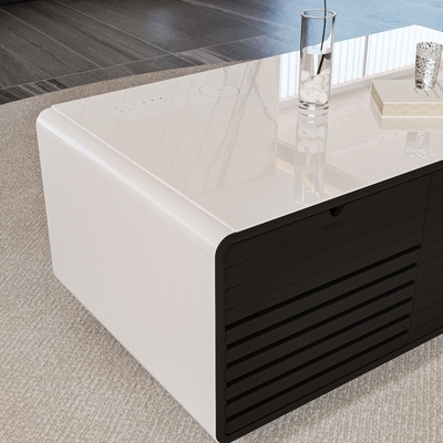 Smart Furniture Kaffeetafel mit Seidenschirm-Druck-Logo und 2 Kühlschubladen