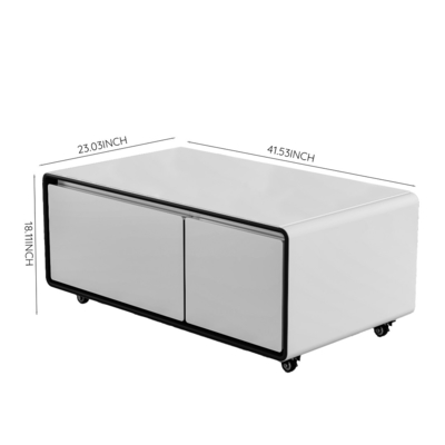 Smart Furniture Kaffeetafel mit Seidenschirm-Druck-Logo und 2 Kühlschubladen