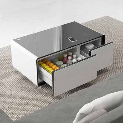 Smart Coffee Table mit multifunktionaler Bierkühler und Temperaturbereich 3 8 C/6 12 C