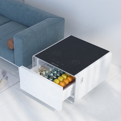 Kleine Büromöbel Moderne Smart Coffee Table mit Tischkühlschrank und LED-Licht