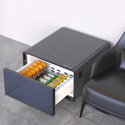 Wireless Charging Home Coffee Table 65L Modell mit Kühlschrank und tragbarem Smart Speaker